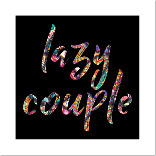 Colorful Lazy Couple Posters and Art